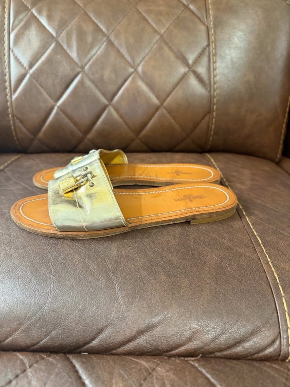 Louis Vuitton Lock It Slide Sandals - Picture 7 of 11